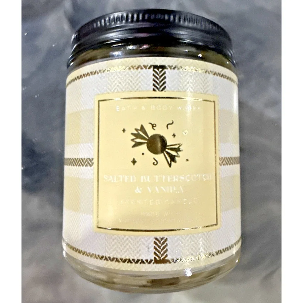 SALTED BUTTERSCOTCH & VANILLA ~ 7 oz. Jar Candle ~ Bath & Body Works